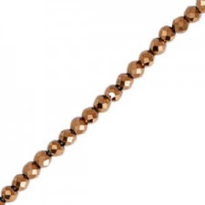 Hematite Perlen Facett 2mm Copper gold